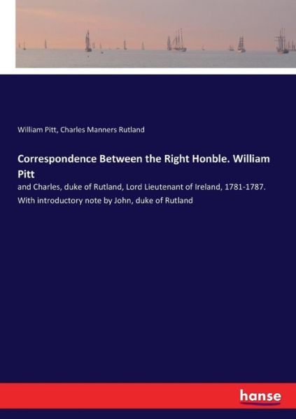 Cover for Pitt · Correspondence Between the Right H (Book) (2017)