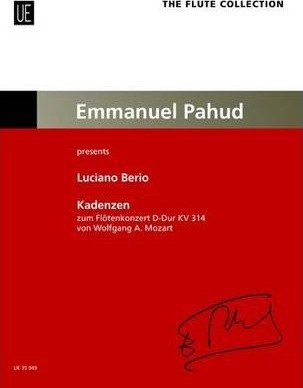 Cover for Berio · Kadenzen zum Flötenkonzert von Wo (Book)