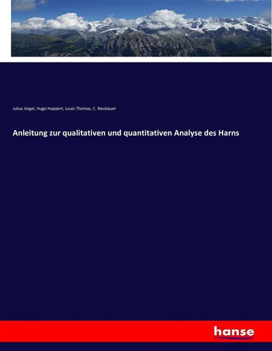 Cover for Vogel · Anleitung zur qualitativen und qu (Book) (2016)