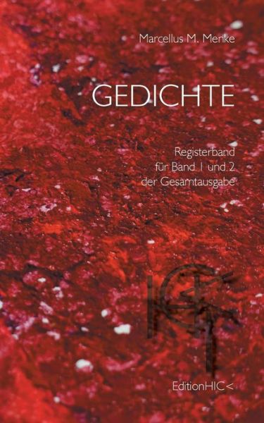 Cover for Marcellus M Menke · Gedichte Registerband: fur Band 1 und 2 der Gesamtausgabe (Paperback Book) (2020)