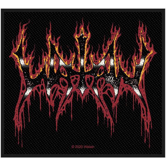 Watain Standard Woven Patch: Flaming Logo - Watain - Produtos -  - 5056365705345 - 