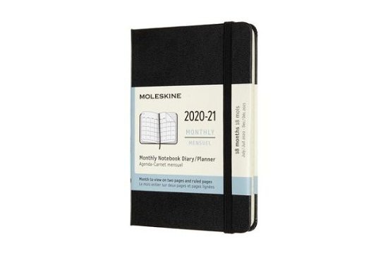 Cover for Moleskine 2021 18-Month Monthly Pocket Hardcover Diary: Black (Buch) (2020)