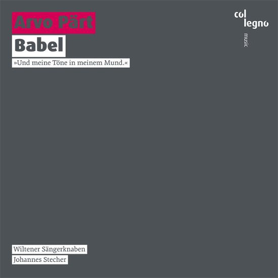 Cover for Wiltener Sängerknaben / Stecher, Johannes · Babel col legno Klassisk (CD) [Digipak] (2015)