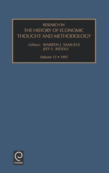 Cover for Samuels · Research in the History of Economic Thought and Methodology - Research in the History of Economic Thought and Methodology (Hardcover Book) (1997)