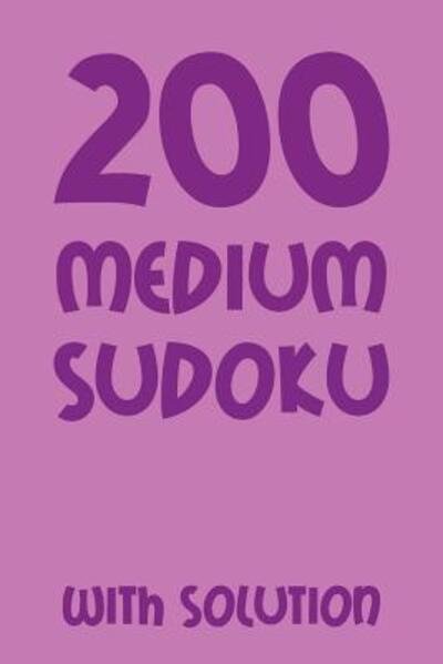 Cover for Tewebook Sudoku Puzzle · 200 medium Sudoku with solution (Taschenbuch) (2019)