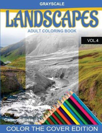 Cover for Cameron Blake · Grayscale Landscapes Adult Coloring Book Vol.4 (Paperback Book) (2016)