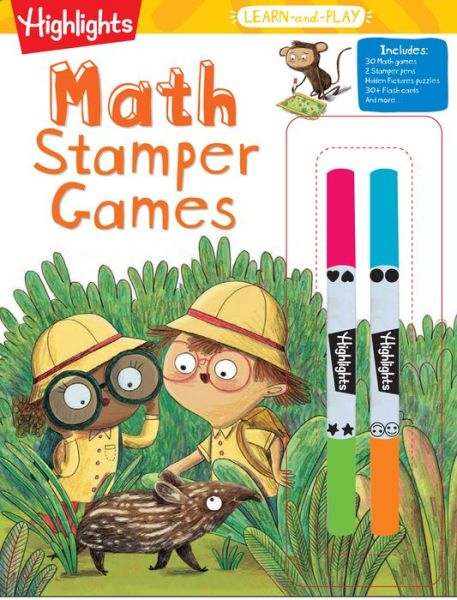 Cover for Highlights for Children · Highlights Learn-and-Play Math Stamper Games - Highlights Learn-and-Play (Paperback Book) (2022)