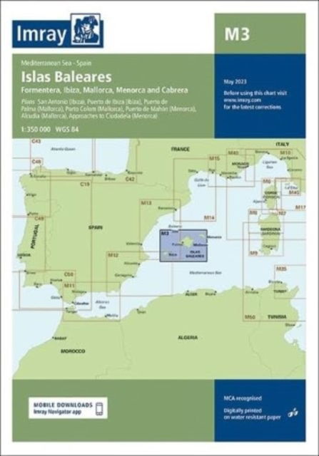 Cover for Imray · Imray Chart M3: Islas Baleares - Formentera, Ibiza, Mallorca, Menorca - M Series (Map) [New edition] (2023)