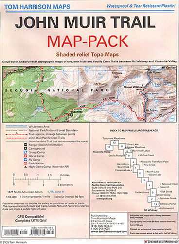 Cover for Tom Harrison · Map-pack of the John Muir Trail (Map) [Illustrated edition] (1996)