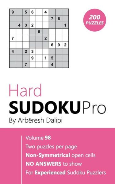 Cover for Arberesh Dalipi · Hard Sudoku Pro (Paperback Book) (2017)