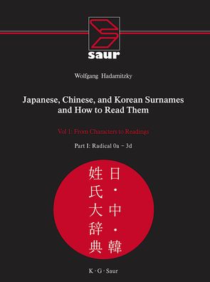 Cover for Wolfgang Hadamitzky · Japanese, Chinese, and Korean Surnames and How to Read Them (Hardcover Book) [2 Vols in 3 PartsVol 1  (in 2 Parts): From Charact edition] (2008)