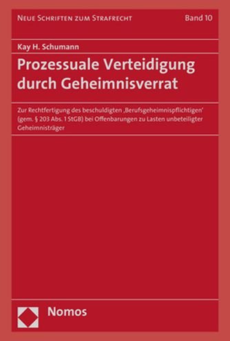 Cover for Schumann · Prozessuale Verteidigung durch (Book) (2016)