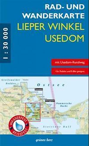 Cover for Verlag grünes Herz · Rad- und Wanderkarte Lieper Winkel und Usedom 1:30 000 (Map) (2021)