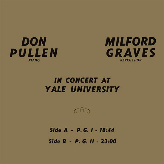 In Concert At Yale University - Graves, Milford & Don Pullen - Musik - SUPERIOR VIADUCT - 0857661008346 - 24. November 2023