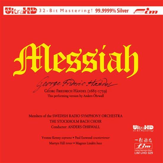Cover for Anders Öhrwall &amp; The Swedish Radio Symphony Orchestra · Händel: Messiah (HDCD) (2012)