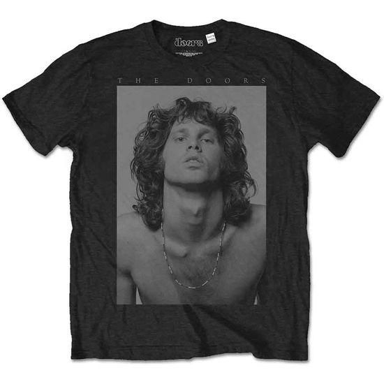 Cover for The Doors · The Doors Unisex T-Shirt: Jim Beads Boyfriend (Black) (T-shirt) [size L] [Black - Unisex edition] (2020)