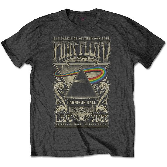 Cover for Pink Floyd · Pink Floyd Unisex T-Shirt: Carnegie Hall Poster (T-shirt) [size S] [Grey - Unisex edition]