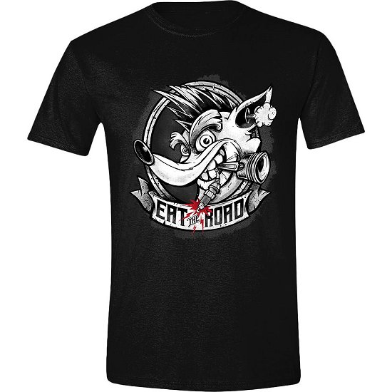Crash Team Racing - Eat The Road Men T-Shirt - Bla - Crash Bandicoot - Merchandise -  - 5056270428346 - May 29, 2019