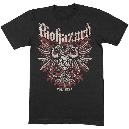 Biohazard Unisex T-Shirt: Crest - Biohazard - Merchandise -  - 5056368695346 - 