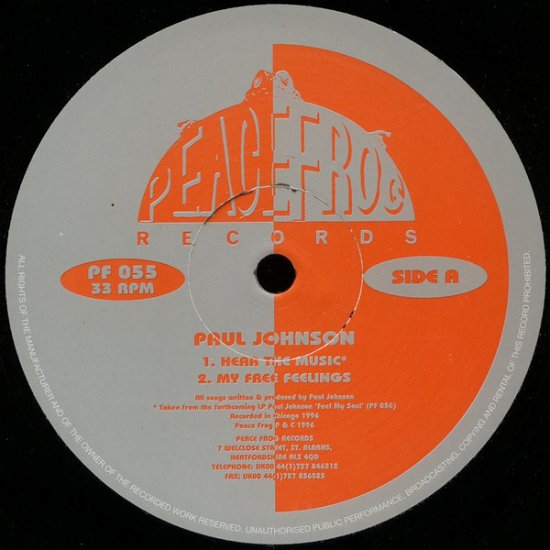 Cover for Paul Johnson · Hear The Music (Ltd. Reissue) (12&quot;) (2017)