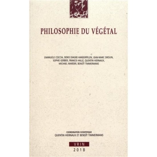 Cover for Emanuele Coccia · Philosophie Du Vegetal (Paperback Book) (2019)