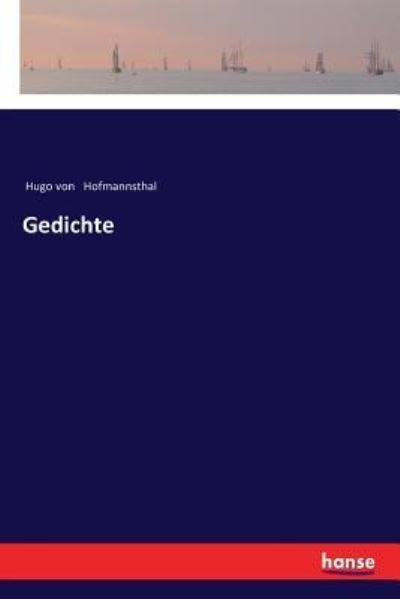 Cover for Hugo von Hofmannsthal · Gedichte (Paperback Book) (2017)