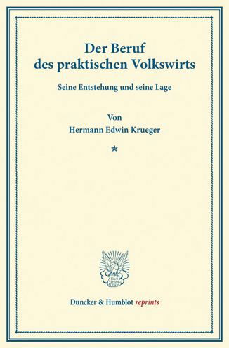 Cover for Krueger · Der Beruf des praktischen Volks (Book) (2013)