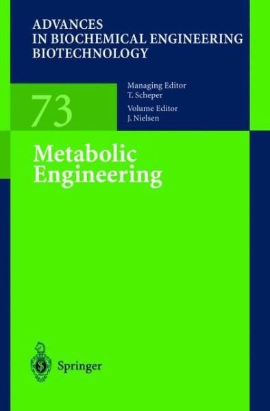 Cover for Jens Nielsen · Metabolic Engineering - Advances in Biochemical Engineering / Biotechnology (Paperback Bog) [Softcover reprint of the original 1st ed. 2001 edition] (2010)
