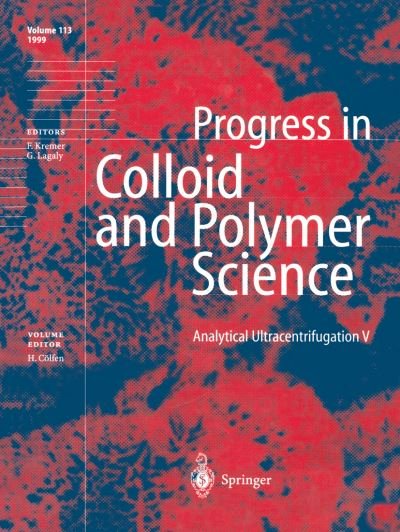 Cover for H Colfen · Analytical Ultracentrifugation V - Progress in Colloid and Polymer Science (Paperback Book) [Softcover reprint of the original 1st ed. 1999 edition] (2013)