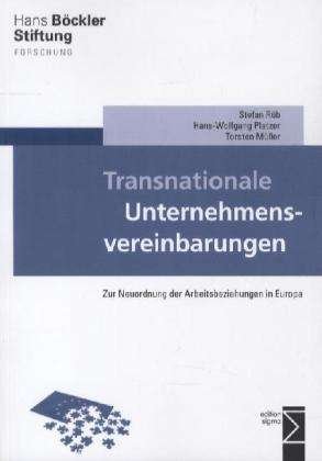 Transnationale Unternehmensvereinba - Rüb - Bøger -  - 9783836087346 - 1. september 2011
