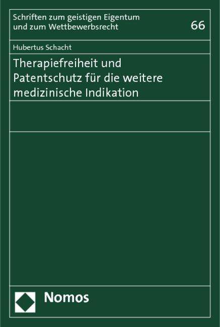 Cover for Schacht · Therapiefreiheit und Patentschu (Book)