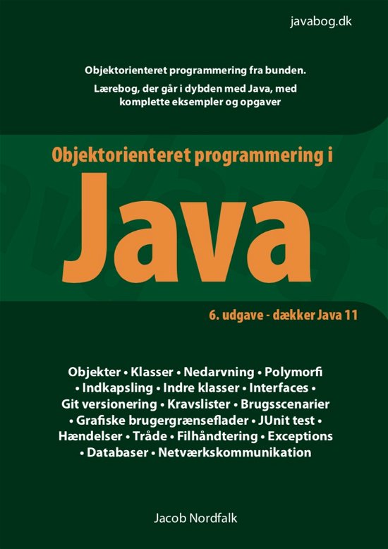Cover for Jacob Nordfalk · Objektorienteret Programmering i JAVA (Heftet bok) [6. utgave] (2019)
