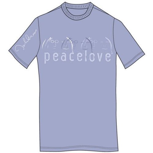 John Lennon Unisex T-Shirt: Peace & Love - John Lennon - Produtos - Epic Rights - 5055295313347 - 
