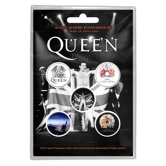 Freddie (Button Badge Set) - Queen - Produtos - PHD - 5055339781347 - 28 de outubro de 2019