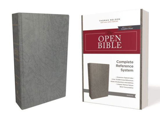 Cover for Thomas Nelson · The NKJV, Open Bible, Hardcover, Red Letter, Comfort Print: Complete Reference System (Hardcover Book) (2019)