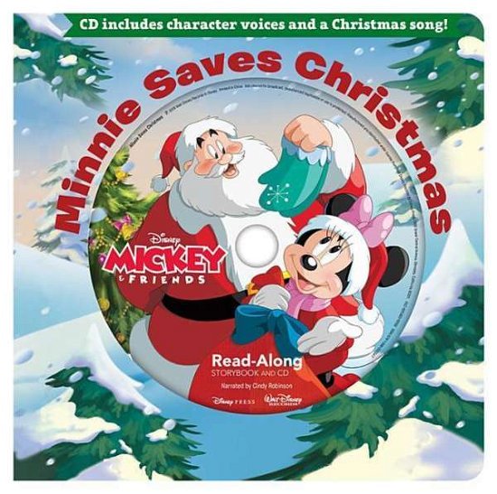 Cover for Disney Book Group · Minnie Saves Christmas Read-Along Storybook &amp; CD (Board book) (2018)