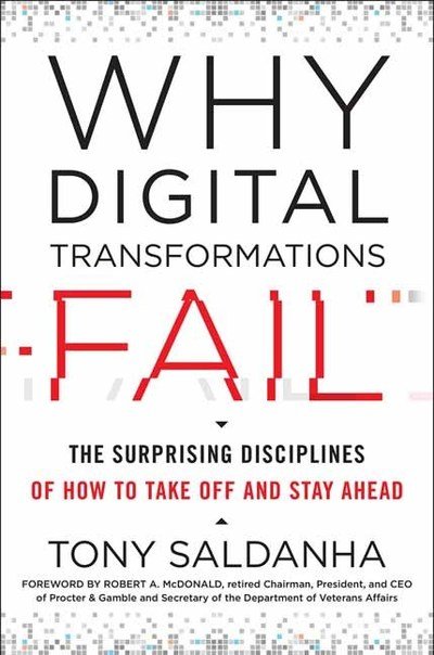 Cover for Tony Saldanha · Why Digital Transformations Fail: The Surprising Disciplines of How to Take off and Stay Ahead (Hardcover Book) (2019)