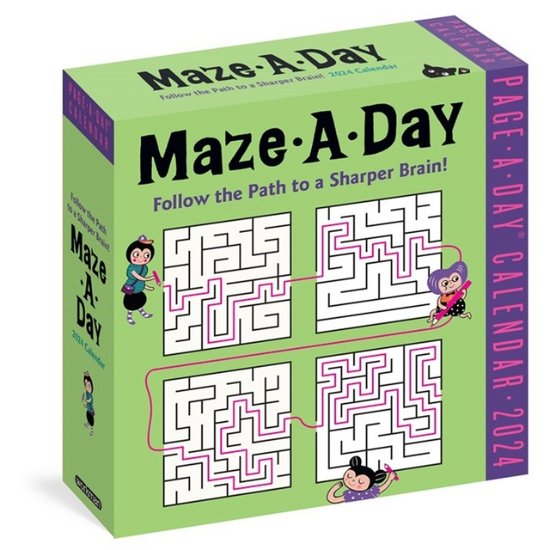 Maze-A-Day Page-A-Day Calendar 2024: Follow the Path to a Sharper Brain! - Workman Calendars - Merchandise - Workman Publishing - 9781523519347 - 18 juli 2023