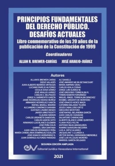 Cover for Allan R Brewer-Carias · PRINCIPIOS FUNDAMENTALES DEL DERECHO PUBLICO. DESAFIOS ACTUALES (Segunda edicion ampliada) (Paperback Bog) (2020)