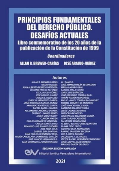 Cover for Allan R Brewer-Carias · PRINCIPIOS FUNDAMENTALES DEL DERECHO PUBLICO. DESAFIOS ACTUALES (Segunda edicion ampliada) (Paperback Book) (2020)