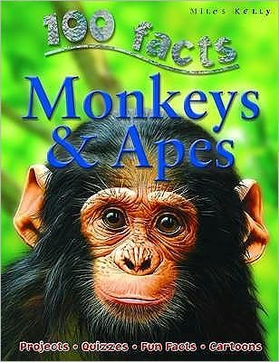 Cover for Miles Kelly · 100 Facts Monkeys &amp; Apes (Paperback Book) (2020)