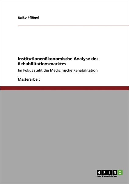 Cover for Pflügel · Institutionenökonomische Analys (Book) [German edition] (2009)