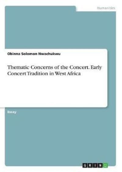 Cover for Nwachukwu · Thematic Concerns of the Conc (Bog)