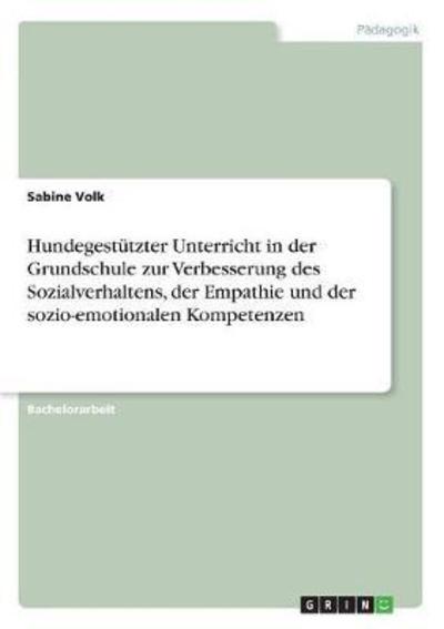 Cover for Volk · Hundegestützter Unterricht in der (Book)