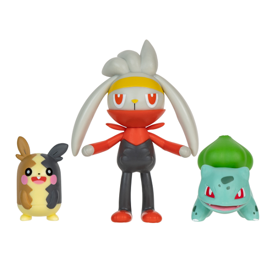 Cover for Pokemon  Battle Figure 3Figure Pack Mopeko Raboot  Bulbasaur Toys (MERCH)