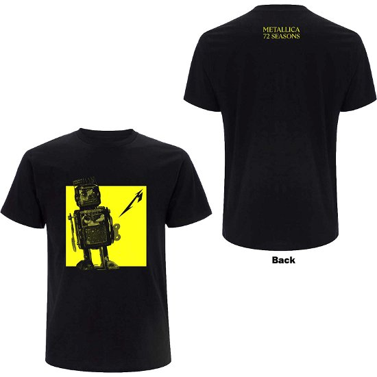 Metallica · Metallica Unisex T-Shirt: 72 Seasons Burnt Robot (Back Print) (T-shirt) [size XXL] (2023)