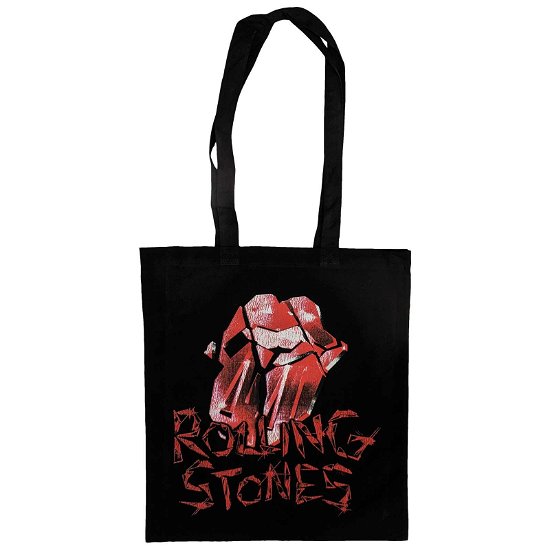 Cover for The Rolling Stones · The Rolling Stones Tote Bag: Hackney Diamonds Cracked Glass Tongue (Klær) [size XXL]