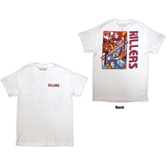 Cover for Killers - The · The Killers Unisex T-Shirt: Tour '24 Diamond Playing Card (White) (Back Print &amp; Ex-Tour) (T-shirt) [size S] (2025)