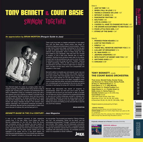 Swingin Together (+9 Bonus Tracks) (Transparent Red Vinyl) - Tony Bennett & Count Basie - Musik - 20TH CENTURY MASTERWORKS COLORED SERIES - 8436563183348 - 15. Januar 2021