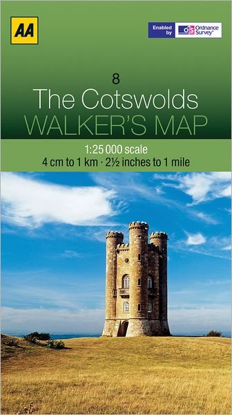 Cover for AA Publishing · The Cotswolds - Walker's Map (Landkart) [National edition] (2012)